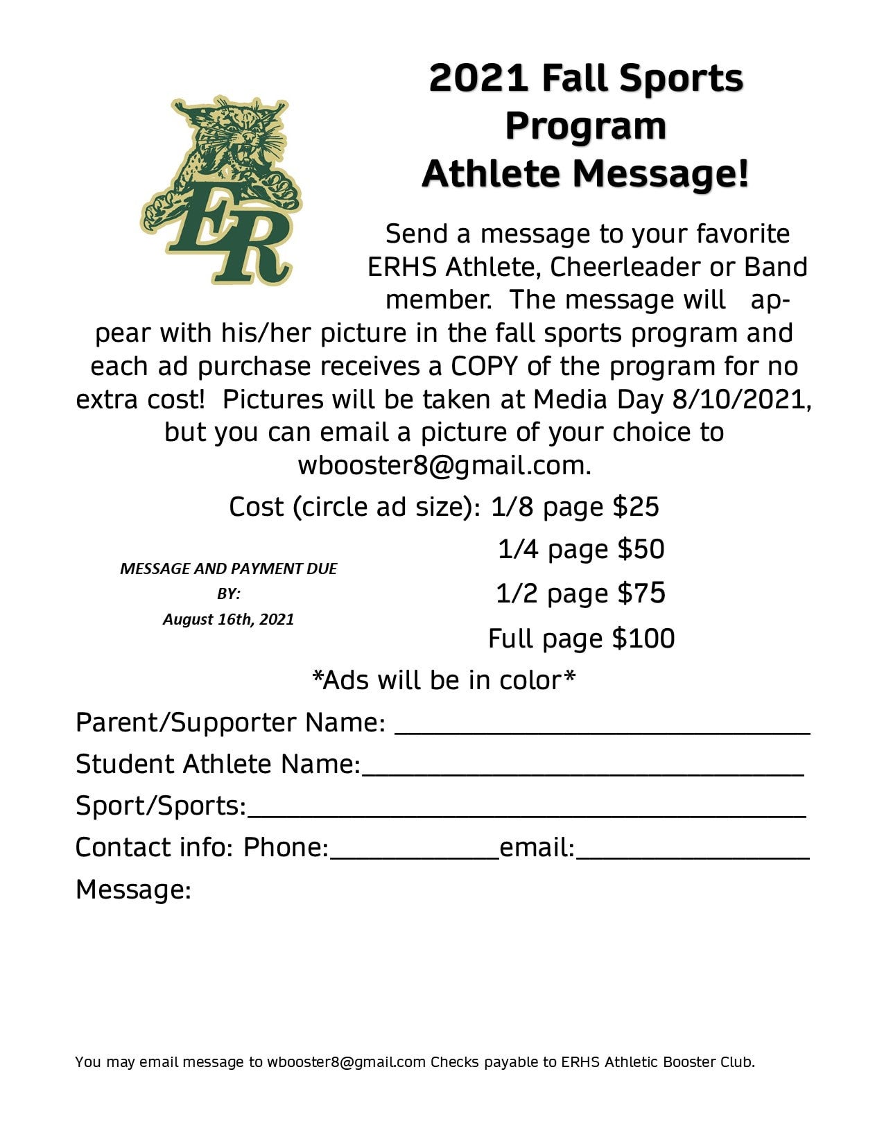 Sports Program Ad 